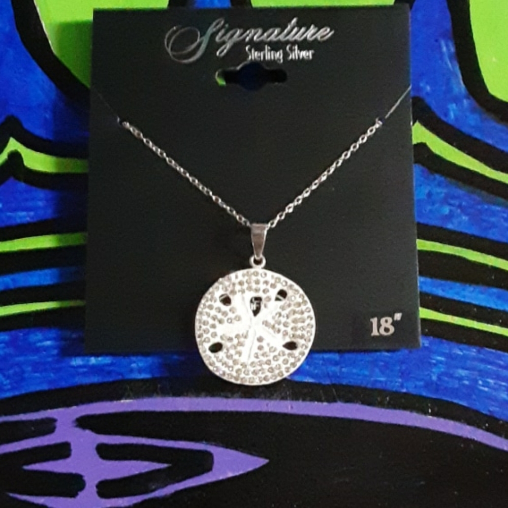 18" Sterling Silver Sand Dollar Necklace